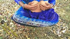 Indian village lady with natural hairy pussy outdoor sex desi radhika